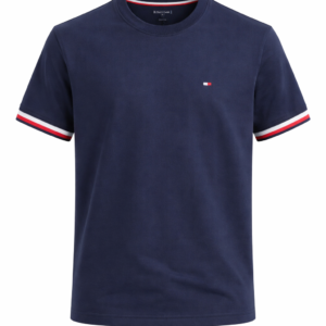 tommy hilfiger navy t shirt on white background
